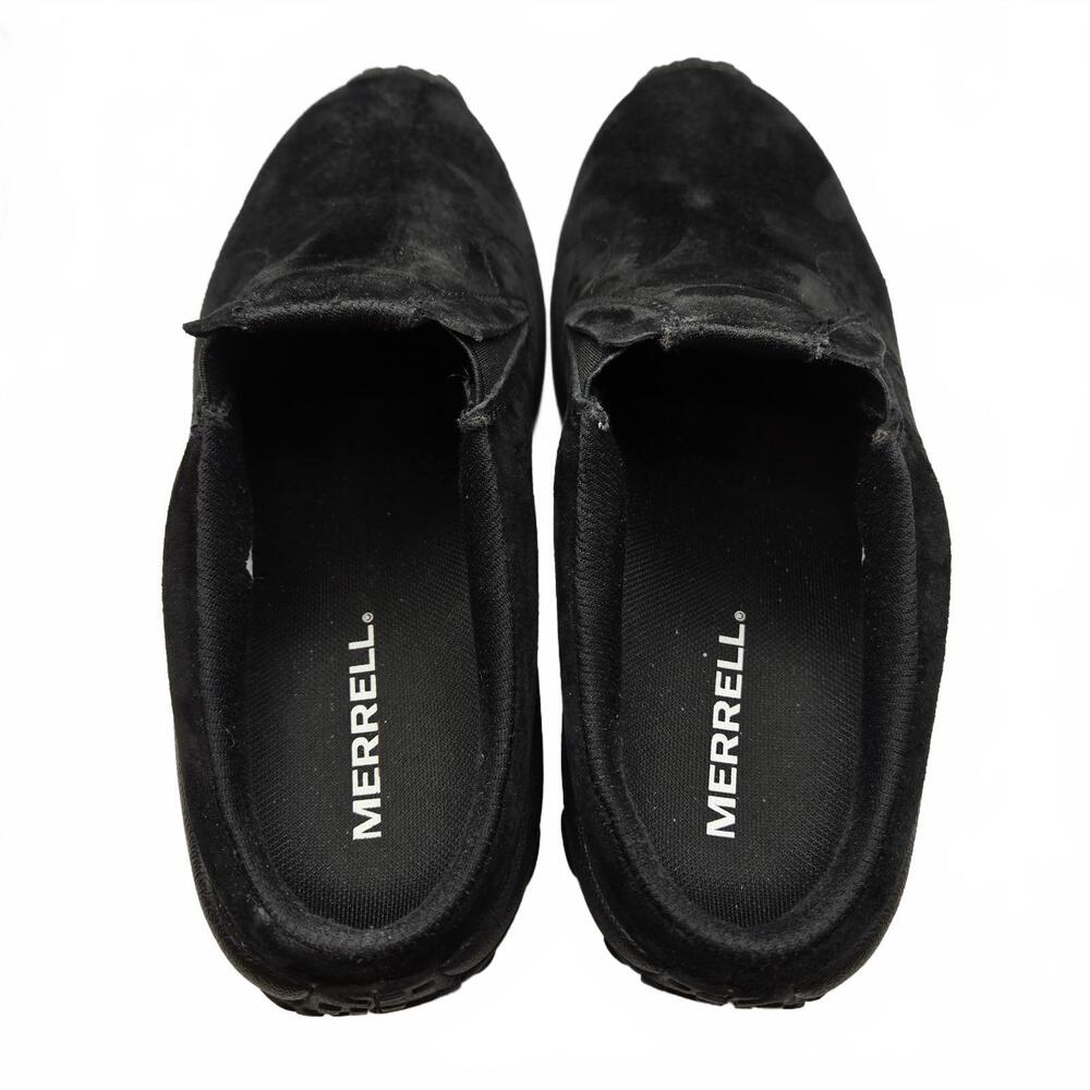 Merrell Women's Jungle Moc Slide Black Suede Mules Clogs Comfort Shoes Size 8 - Picture 4 of 8